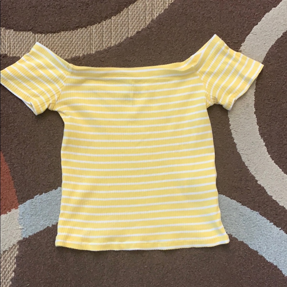 “ H&M” stretchy, striped, ribbed, crop top